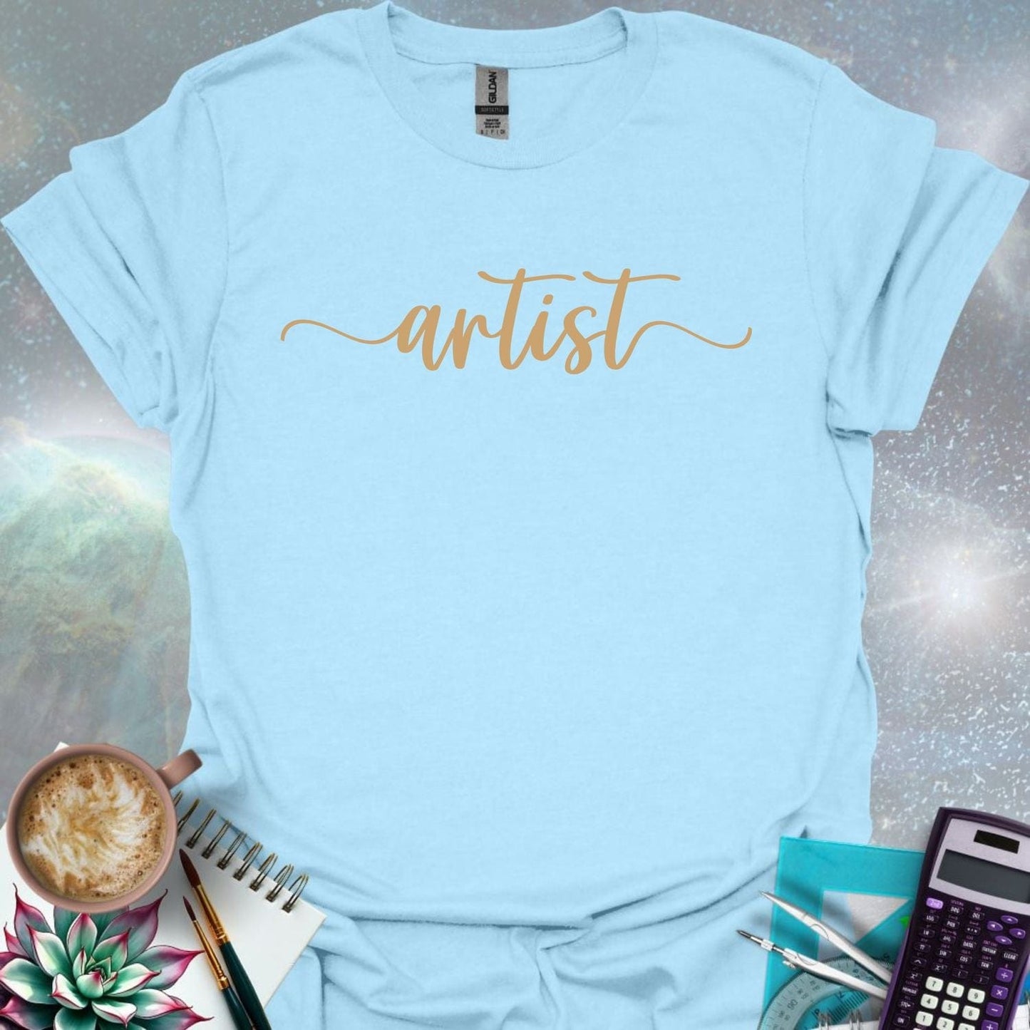 The word 'artist' in a flowing, script font.