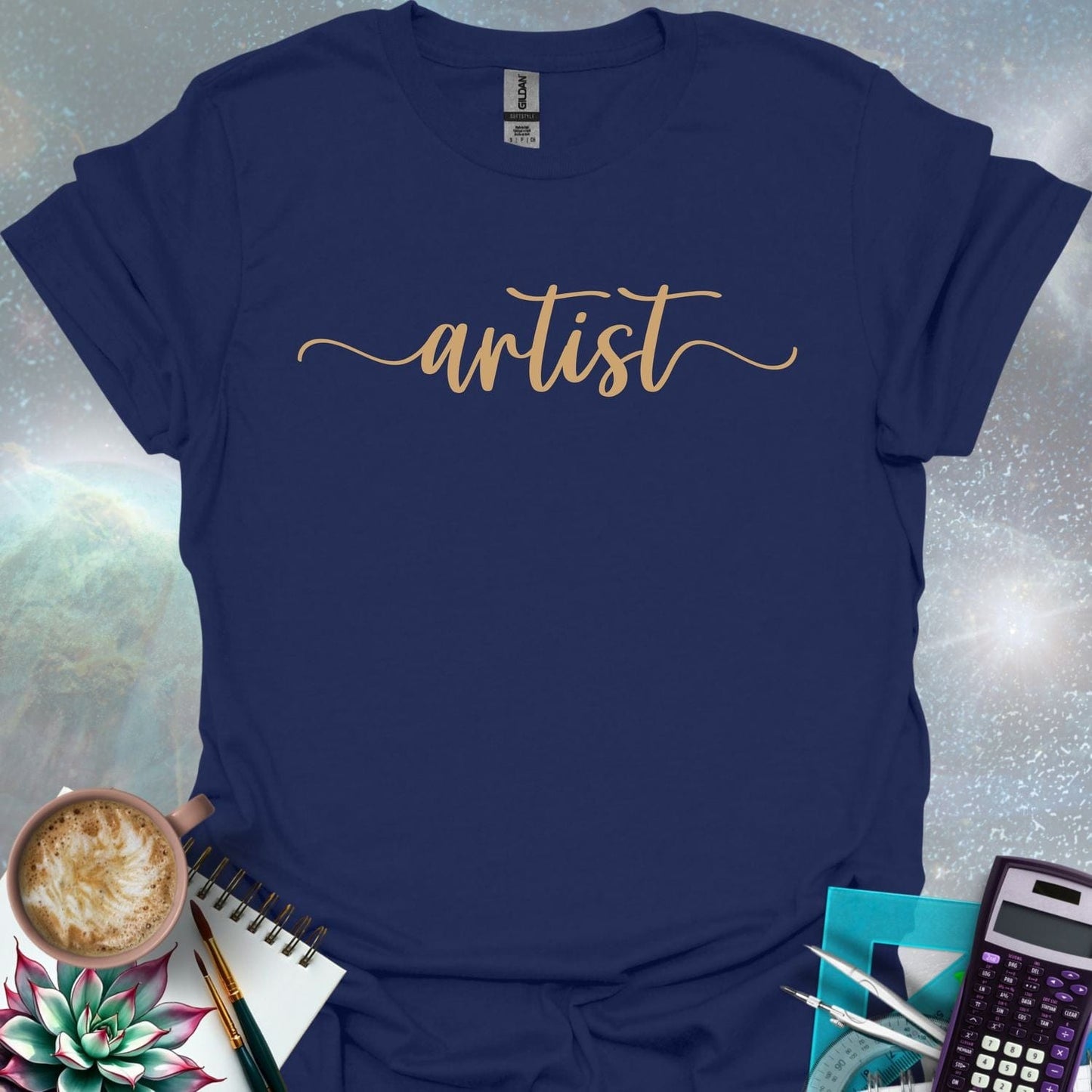 The word 'artist' in a flowing, script font.