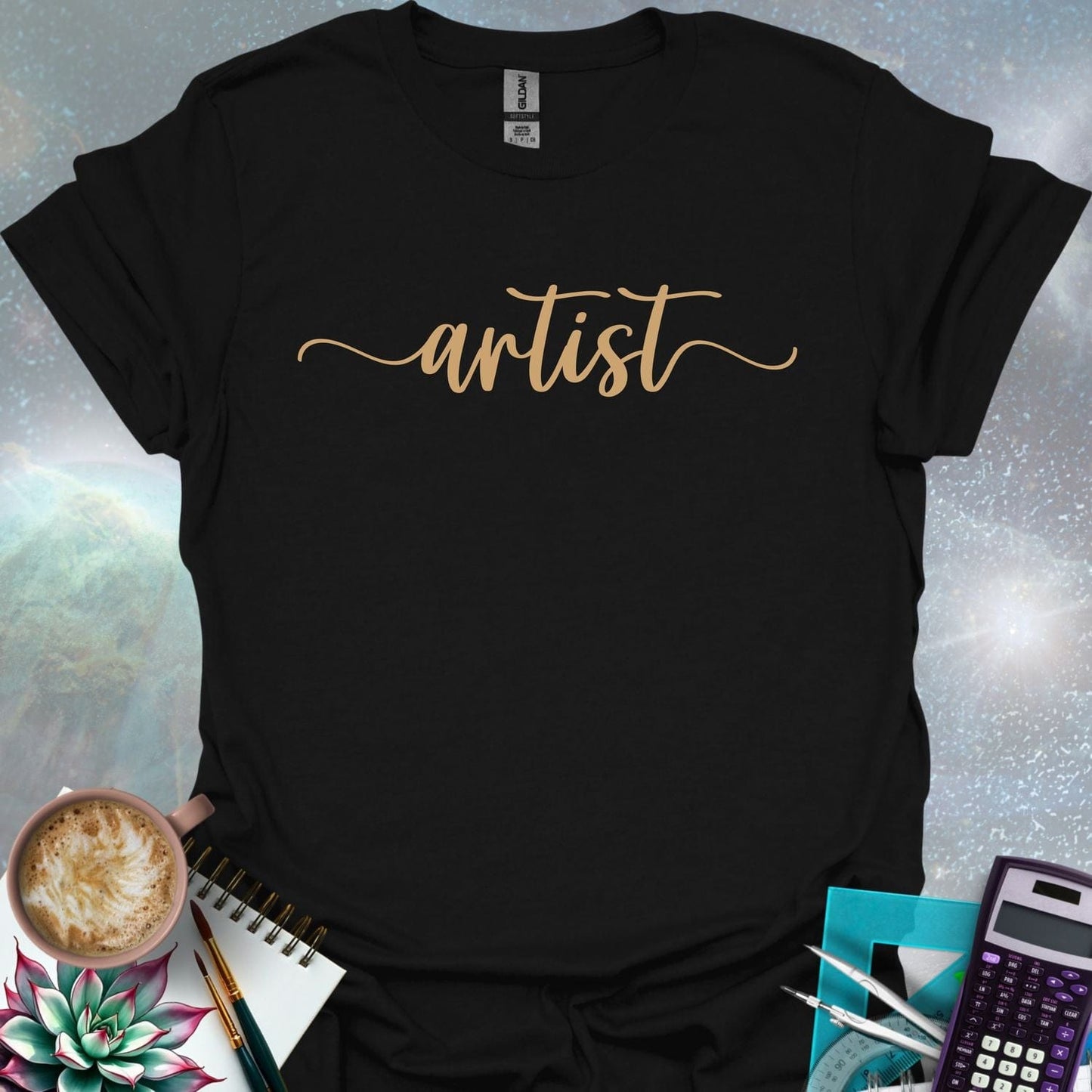 The word 'artist' in a flowing, script font.