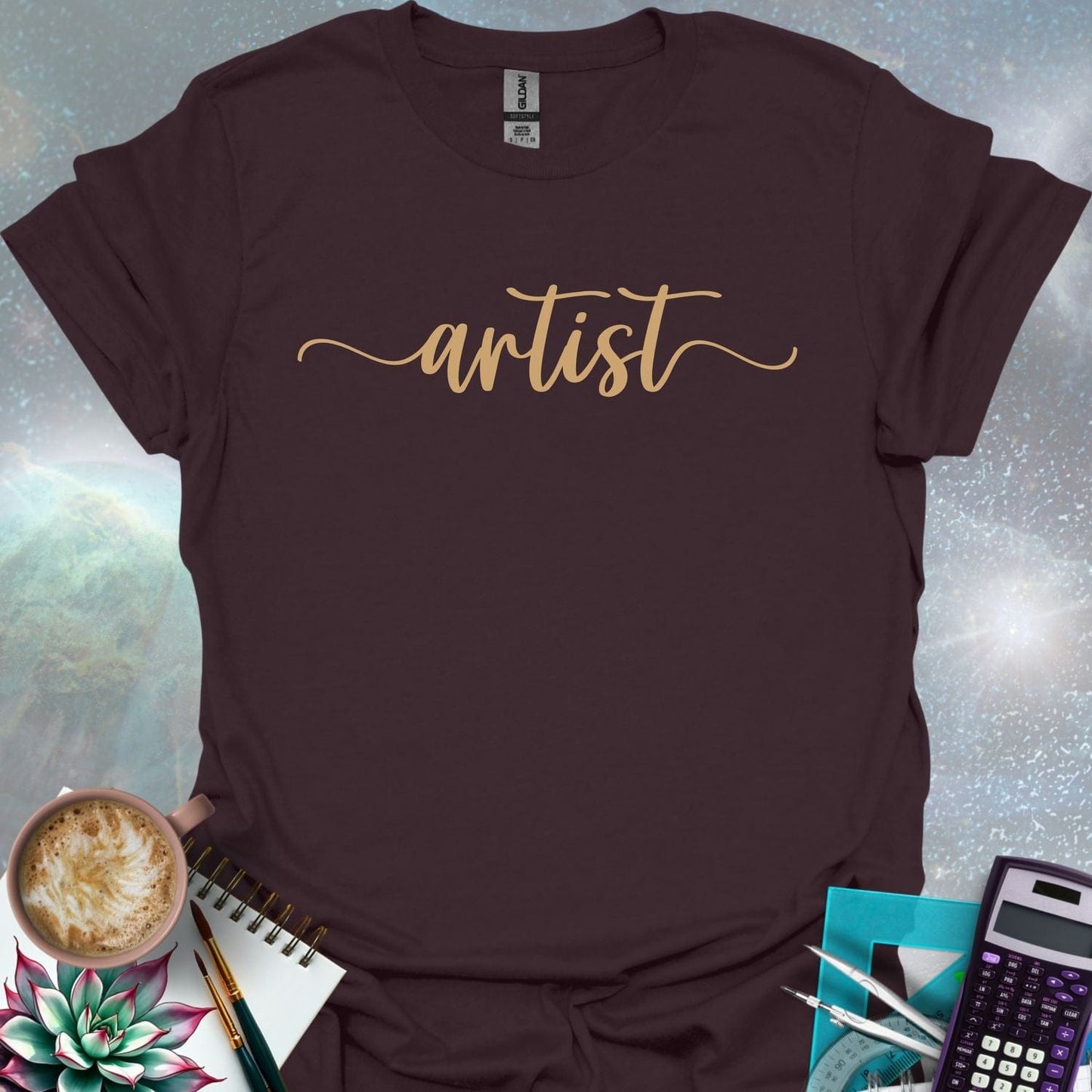 The word 'artist' in a flowing, script font.