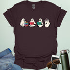 Ghost Readers t-shirt with ghost reading books graphic — spooky Halloween tee for book lovers, teachers, and readers who love a good ghost story.