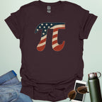 American Pi t-shirt, with the Pi symbol designed in the style of the American flag.