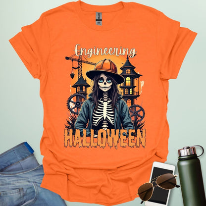 Engineering Halloween T-shirt featuring engineering-themed graphic & spooky design — perfect for engineers, makers, and STEM fans.