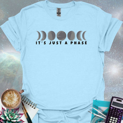 A graphic of the eight moon phases with the text 'It's Just A Phase' below.