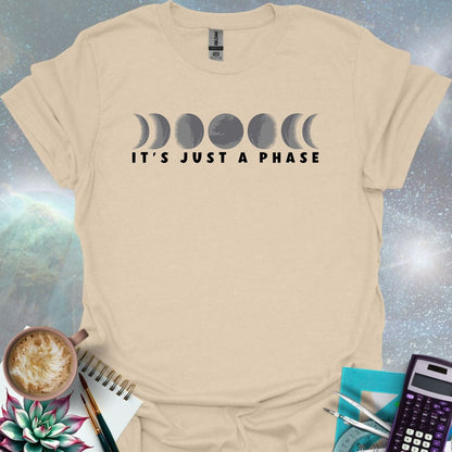 A graphic of the eight moon phases with the text 'It's Just A Phase' below.