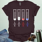 1 Fifth 2 Fifth Red Fifth Blue Fifth t-shirt with math fraction parody design, funny math shirt for teachers, students, and geeks.